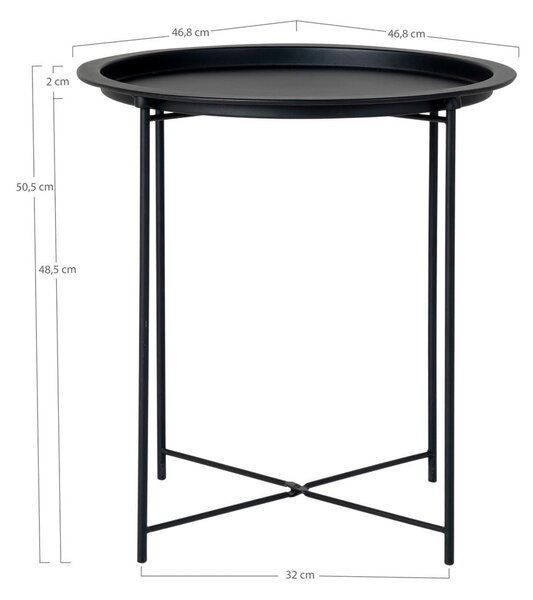 Kovinska okrogla stranska mizica ø 47 cm Bastia – House Nordic