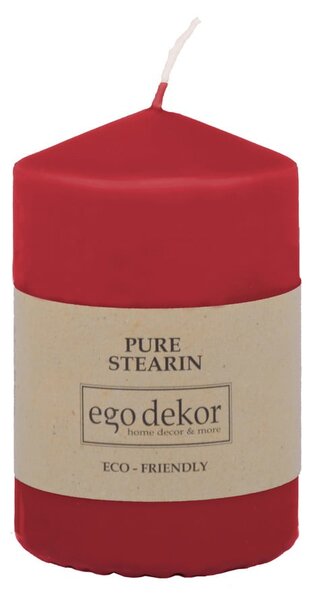 Rdeča sveča Eco candles by Ego dekor Top, čas gorenja 25 h