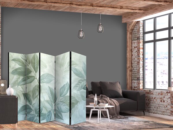 Paravan - Large Leaves in Green-Mint Shades - Botanical Motif