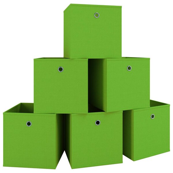 MID.YOU Set Zložljivih Zabojev Boxas, Zelena, 6 Kos