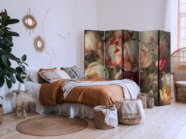 Paravan - Blooming Peonies - Charismatic Flowers Bathed in Sunlight