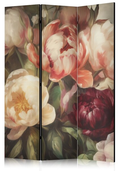Paravan - Blooming Peonies - Charismatic Flowers Bathed in Sunlight