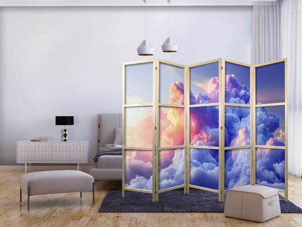 Japanski paravan - Clouds Like Painted: Artistic Brushes of Dawn Painting the Sky