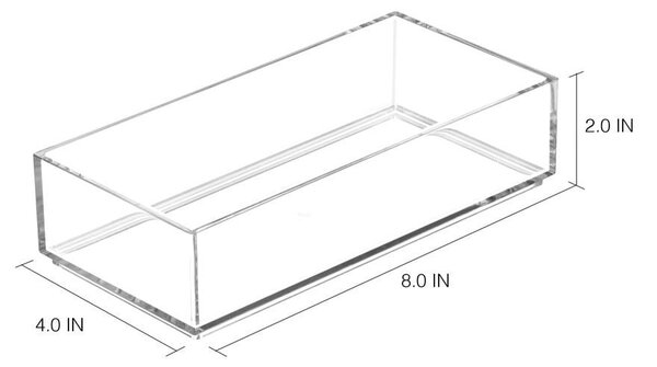 Prozoren organizator iDesign Clarity, 20 x 10 cm