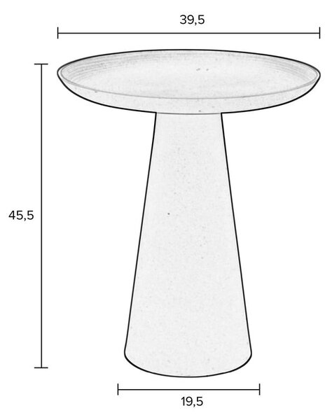 Modra aluminijasta kavna mizica White Label Ringar, ø 39,5 cm