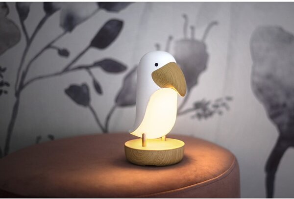 Belo-rjava otroška nočna lučka LED LED Toucan - Star Trading