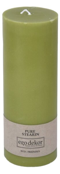 Zelena sveča Eco candles by Ego dekor Friendly, čas gorenja 60 h