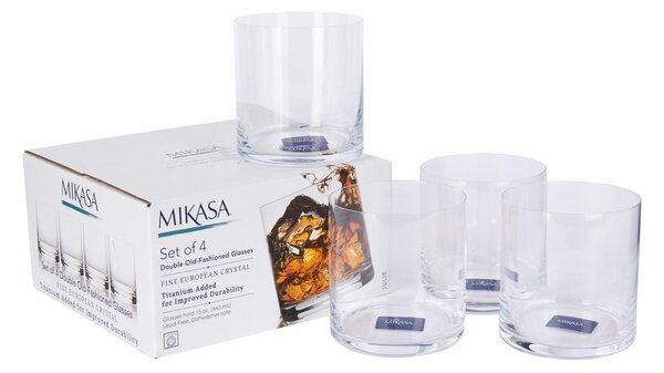 Set 4 kozarcev za viski Mikasa Julie, 443 ml