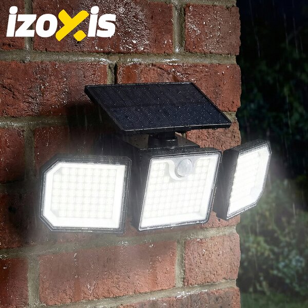 167 LED 500lm solarna svetilka s senzorjem gibanja 1800mAh IP65 6000-6500K