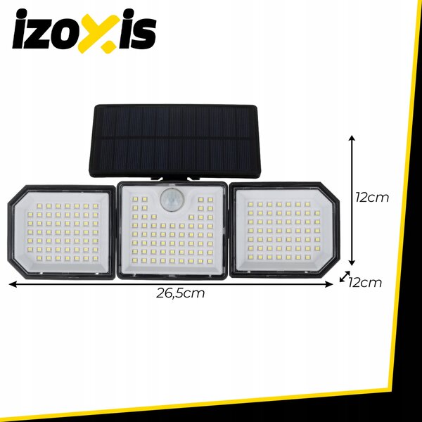 167 LED 500lm solarna svetilka s senzorjem gibanja 1800mAh IP65 6000-6500K