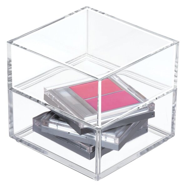 IDesign Clarity prozoren zložljiv organizator, 10 x 10 cm