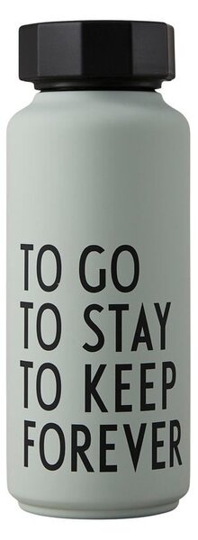 Svetlo zelena termovka Design Letters Forever, 500 ml