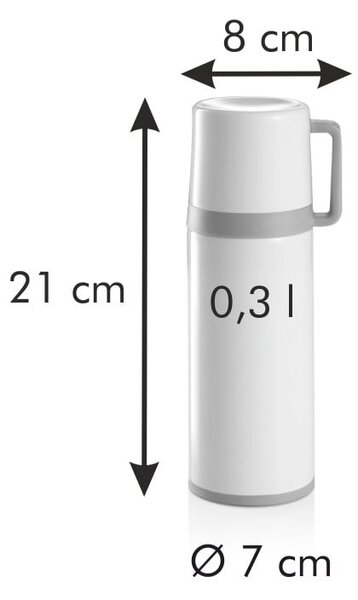 Kremno bela termovka s skodelico 300 ml Constant Cream – Tescoma