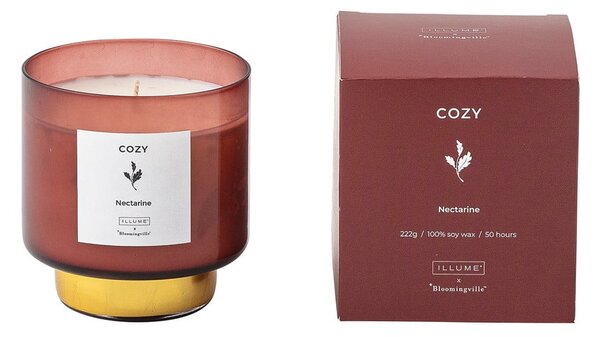 Dišeča sveča čas gorenja 50 h Cozy Nectarine – ILLUME x Bloomingville