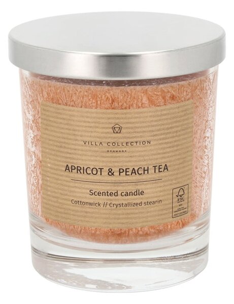 Dišeča sveča čas gorenja 40 h Kras: Apricot & Peach Tea – Villa Collection