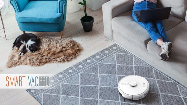 2v1 aku. HEPA mokro suhi robotski sesalnik SMART VAC PRO Tuya LDS TOF