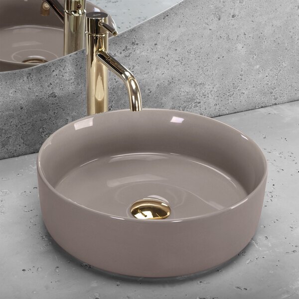 Rea Sami Beige Shiny countertop umivalnik