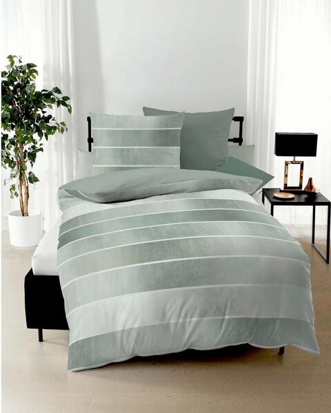 POSTELJNINA TIMELESS 140/200 cm mako saten zelena