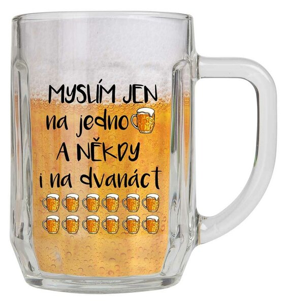 Bohemia Gifts Darilni pint - Mislim samo na enostvar, 500 ml