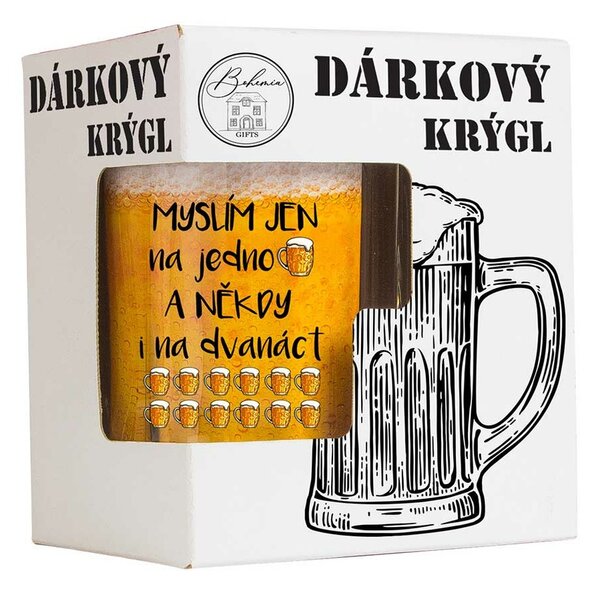 Bohemia Gifts Darilni pint - Mislim samo na enostvar, 500 ml