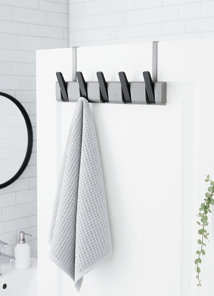 Stenska obešalka PIANO HANGER 45,5x11 cm, sivo-črna