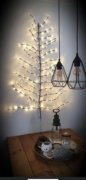 LED stenski božični drevesček ZIGGY, rjav - več velikosti Velikost: XS