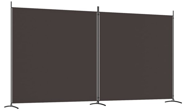 VidaXL Paravan 2-delni rjav 348x180 cm blago