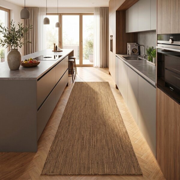 Rjav zunanji in notranji tekač 80x250 cm Mira 1450 – Ayyildiz Carpets
