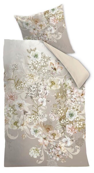 POSTELJNINA 140/200 cm saten naravne barve
