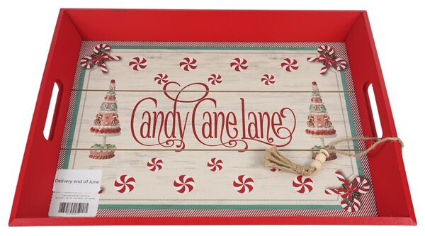 Božični leseni pladenj CHRISTMAS - več variant Različica: Candy canelane