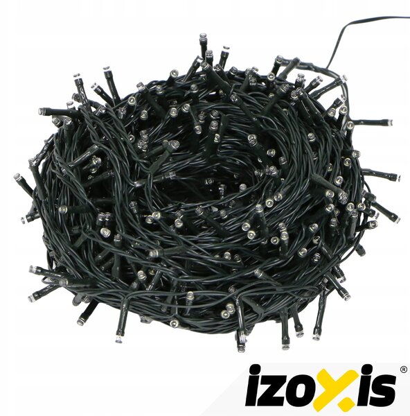 Zunanje novoletne lučke veriga 500 LED hladno bela 8 funkcij 35m