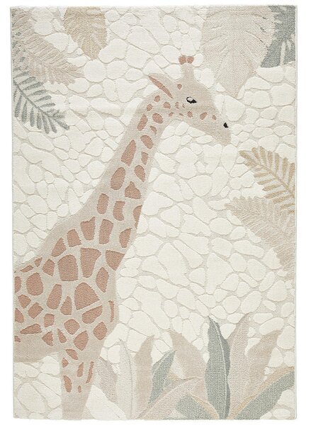 OTROŠKA PREPROGA GIRAFFE 80/150 cm tkano krem barve, večbarvno