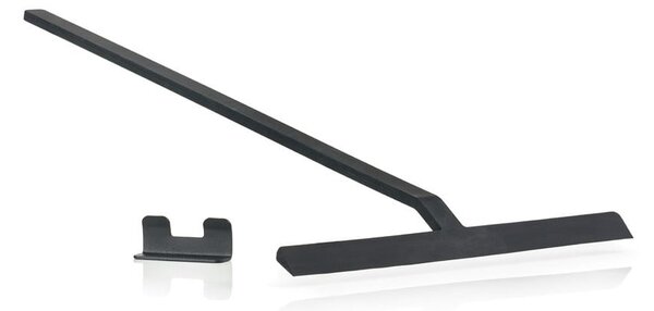 Črn kopalniški brisalec s stojalom Zone Rim, širina 30 cm