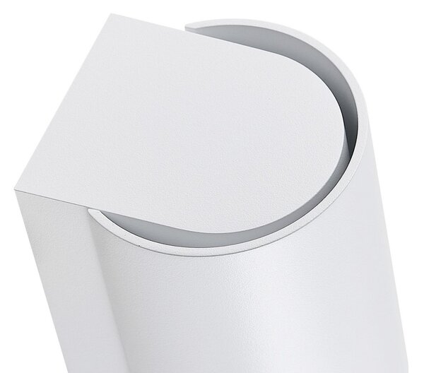Deko-Light Zunanja stenska svetilka CAN, bela, 1-svetlobna, Ø 8 cm, IP65, kovinska, GU10, zatemnjen, Bela, Aluminij