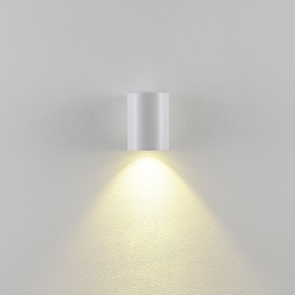 Deko-Light Zunanja stenska svetilka CAN, bela, 1-svetlobna, Ø 8 cm, IP65, kovinska, GU10, zatemnjen, Bela, Aluminij