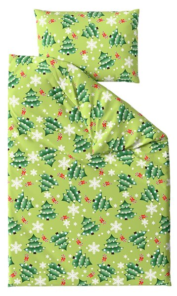 Posteljnina iz mikrovlaken CHRISTMAS TREE zelena Dimenzije posteljnine: 70 x 90 cm | 140 x 200 cm