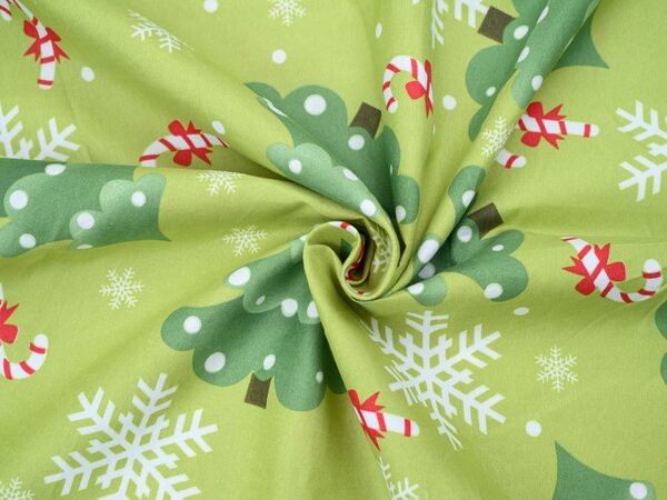 Posteljnina iz mikrovlaken CHRISTMAS TREE zelena Dimenzije posteljnine: 70 x 90 cm | 140 x 200 cm