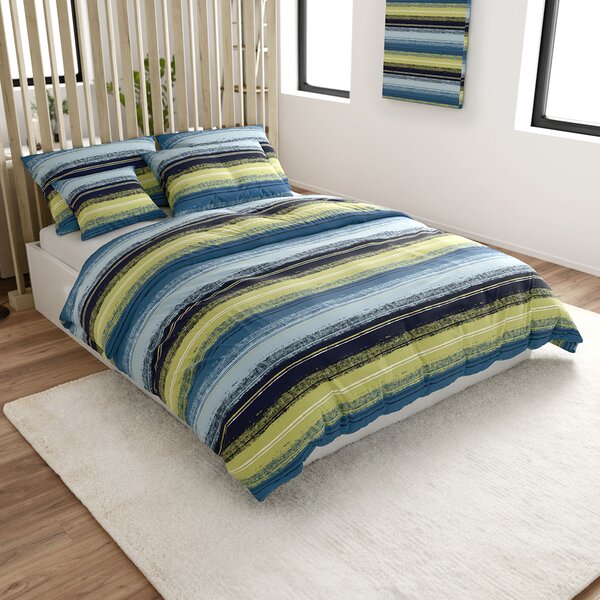 Posteljnina iz mikrovlaken BLUE STRIPES modra Dimenzije posteljnine: 70 x 90 cm | 140 x 200 cm
