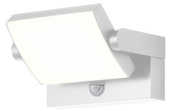 CMD LED stenska svetilka 9111, senzor, bela, 21 cm, CCT, IP54, Bela, Aluminij, Sodobni
