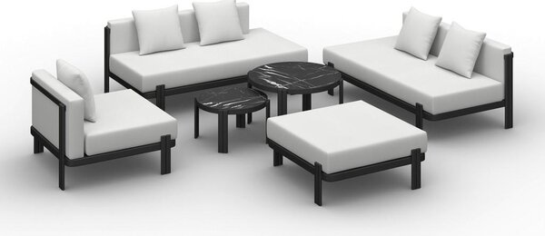 Bessagi Garden Lounge Garnitura Cherry, Siva, 6-Delno