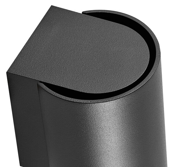 Deko-Light Zunanja stenska svetilka CAN, črna, 1-svetlobna, Ø 8 cm IP65 kovinska GU10, zatemnjen, Črna, Aluminij