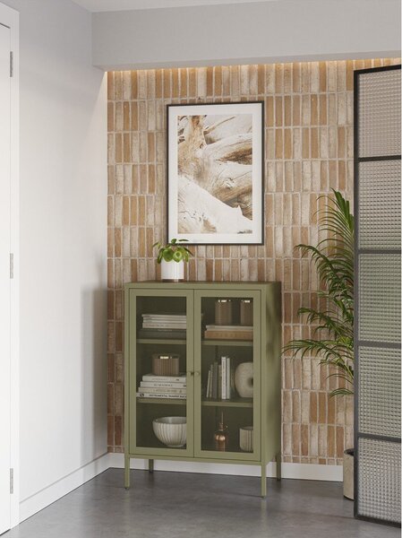 Zelena kovinska omarica 70x100x40 cm Fayna – Marckeric