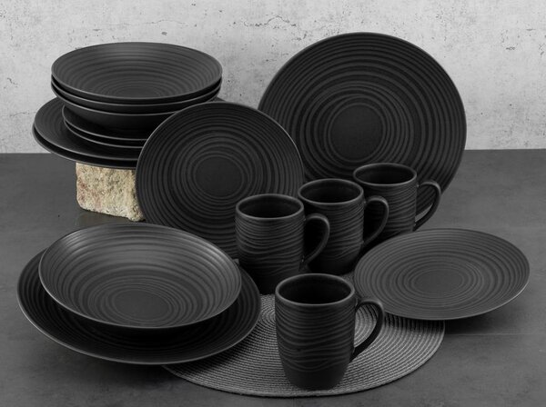Creatable Kombinirani Servis Lava Stone Black, 16-Delni