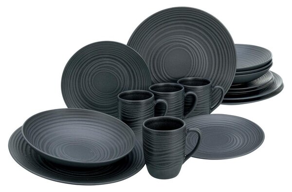 Creatable Kombinirani Servis Lava Stone Black, 16-Delni