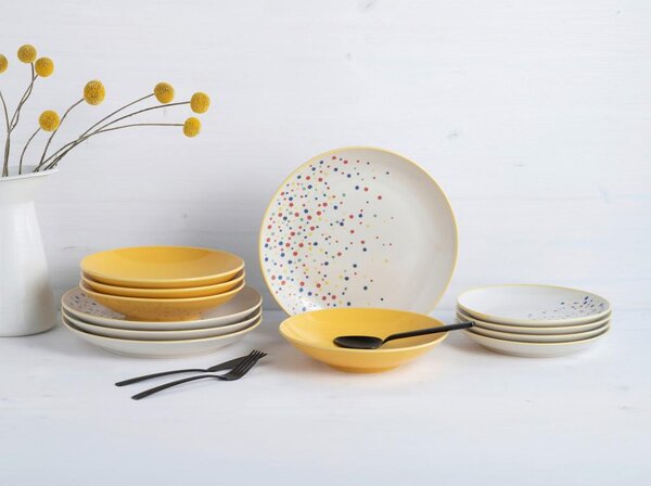 Creatable Jedilni Servis Joy Yellow, 12-Delni