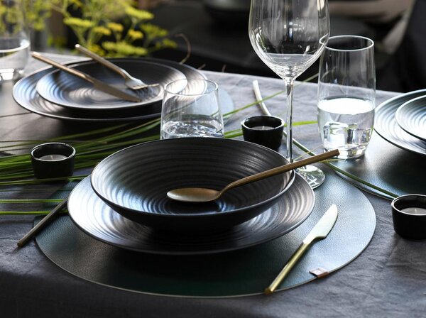 Creatable Kombinirani Servis Lava Stone Black, 24-Delni