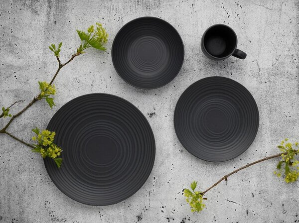 Creatable Kombinirani Servis Lava Stone Black, 24-Delni