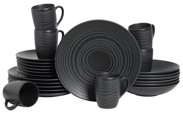 Creatable Kombinirani Servis Lava Stone Black, 24-Delni