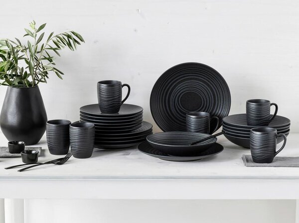 Creatable Kombinirani Servis Lava Stone Black, 24-Delni