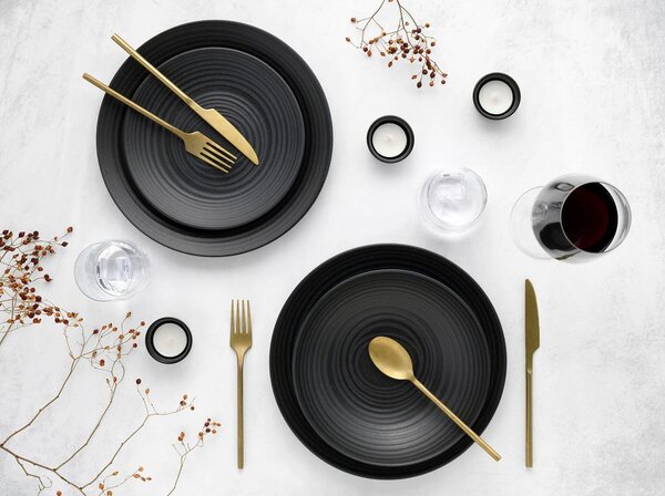 Creatable Kombinirani Servis Lava Stone Black, 24-Delni